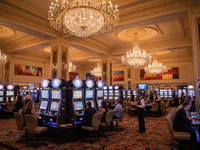 Luxury casino floor interior