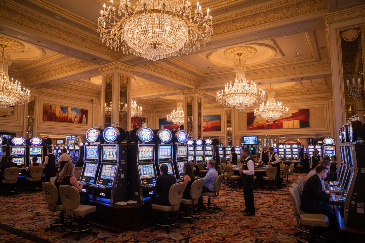 Luxury casino floor interior