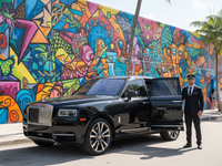Luxury SUV outside Wynwood murals