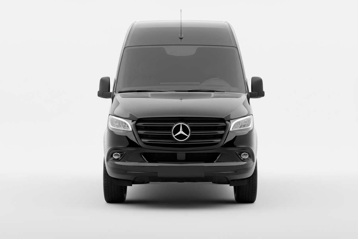 Mercedes Sprinter Front View – White BG