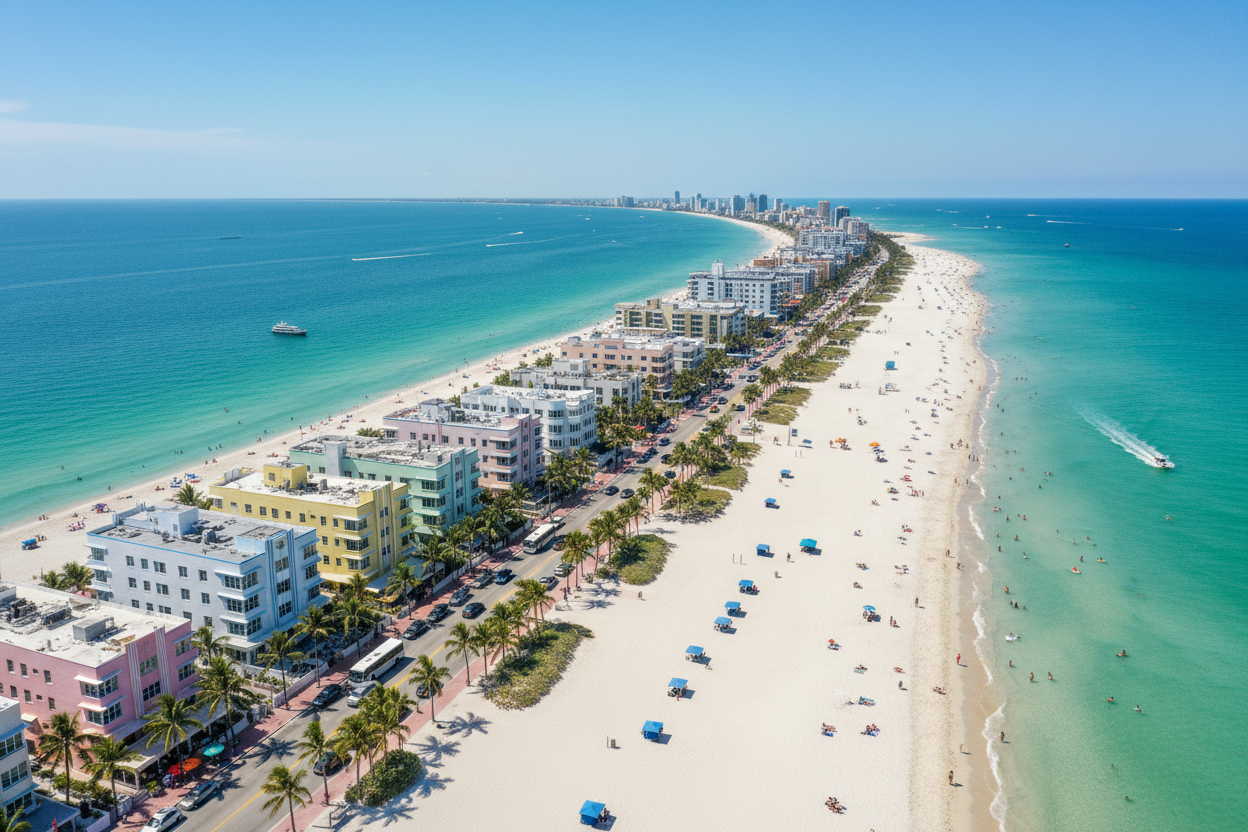 Miami South Beach aerial view