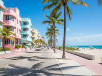Miami South Beach Art Deco architecture on Ocean Drive
