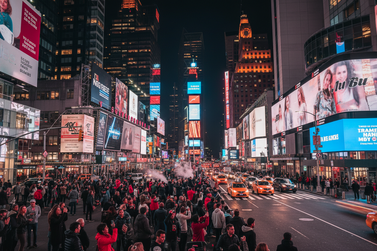 Times Square New York City at night
