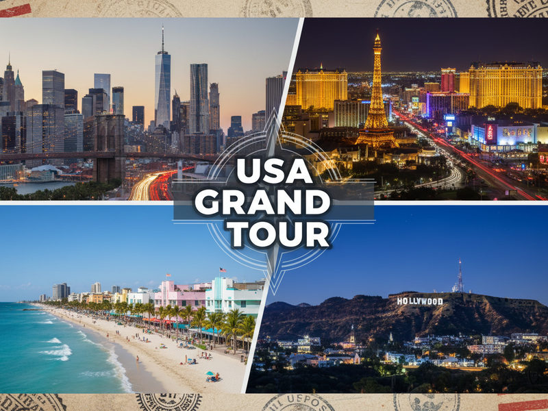 USA multi-city iconic landmarks