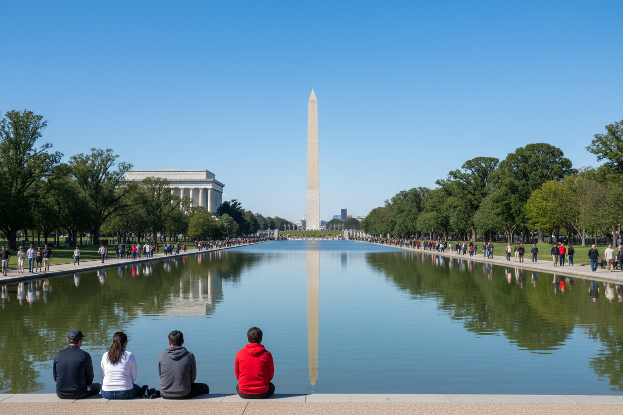 Washington D.C. National Mall with Lincoln Memorial